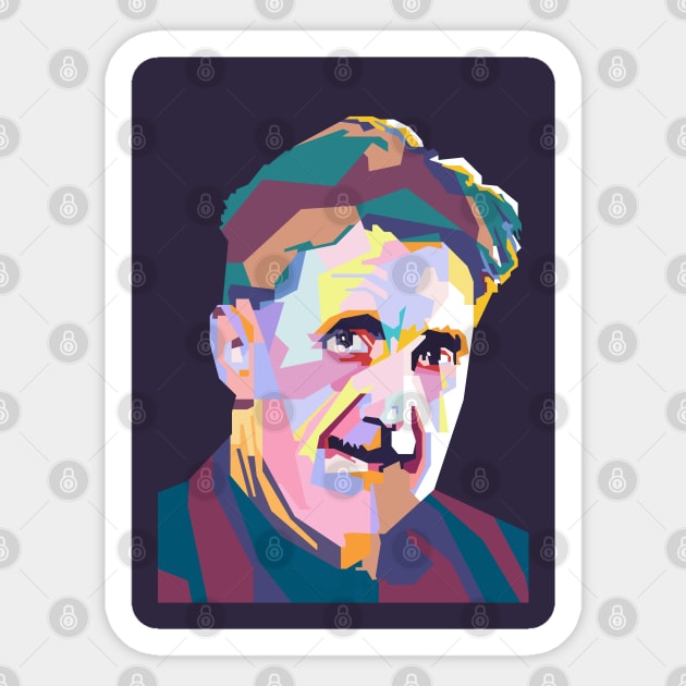 George Orwell In WPAP Sticker by smd90